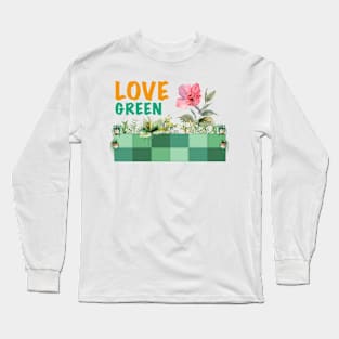 Love Flower Geometric Grey Colorful #26 Long Sleeve T-Shirt